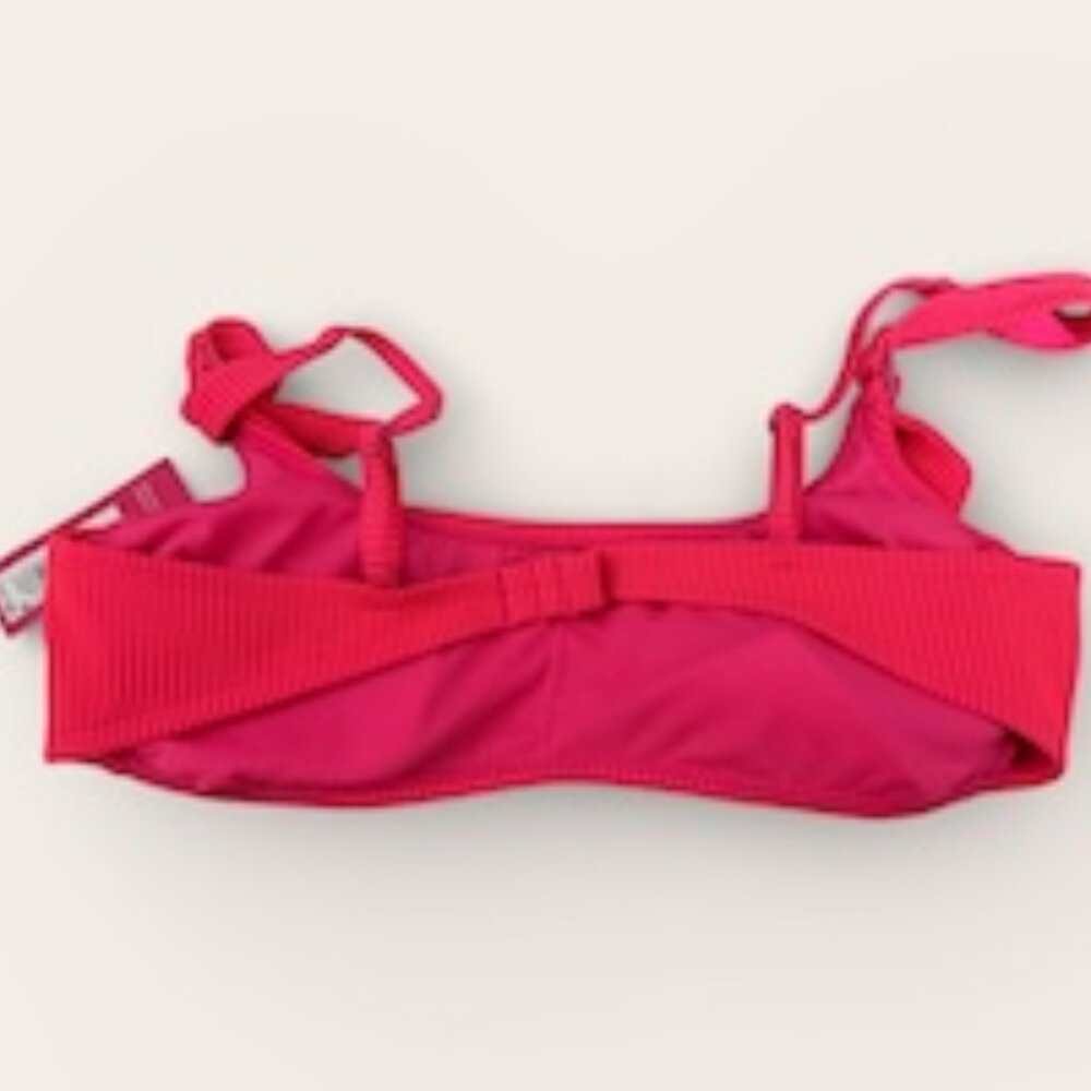 NWT Xhilaration Ribbed Hardware Strap Bralette Bikini Top Pink - XL - Picture 2 of 3